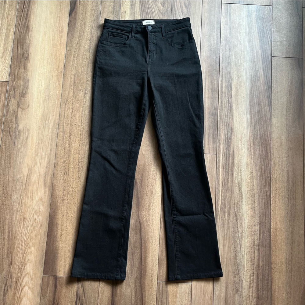 L’AGENCE Oriana High Rise Black Flare Jeans Size 26